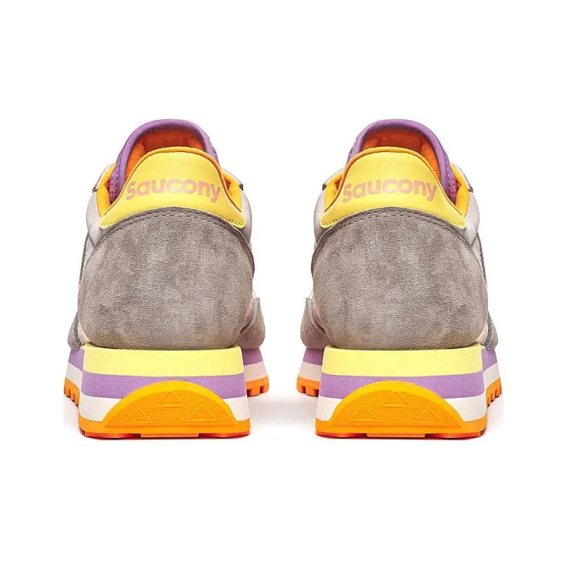 Saucony Jazz Triple Anti Slip Wear Resistant Low Top Casual Shoes Women's Gray Purple-4