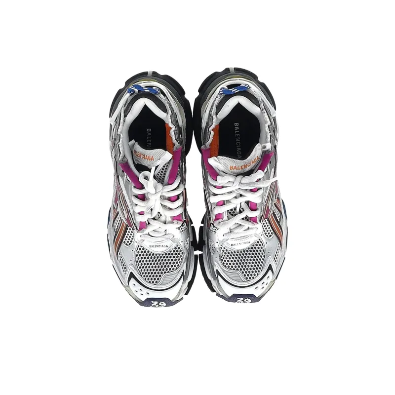 Balenciaga Runner Low Top Casual Shoes Men's Silver-3