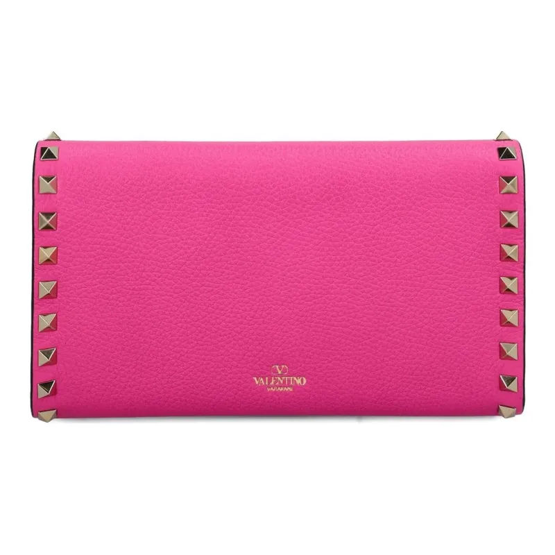 Valentino Leather Crossbody Bag Shoulder Bag Women's Rose Red-2