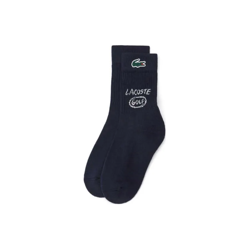 LACOSTE Mid Calf Socks Men's 1 Pack Navy Blue-0