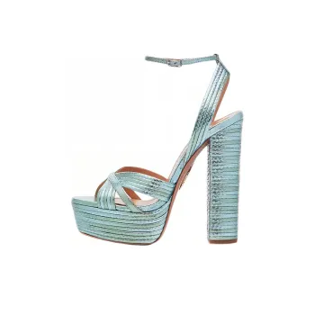 AQUAZZURA Sundance Plateau 140 Strap Sandals Women's Mint