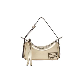 FENDI Calfskin Handbag, Shoulder Bag Mini Women's Gold