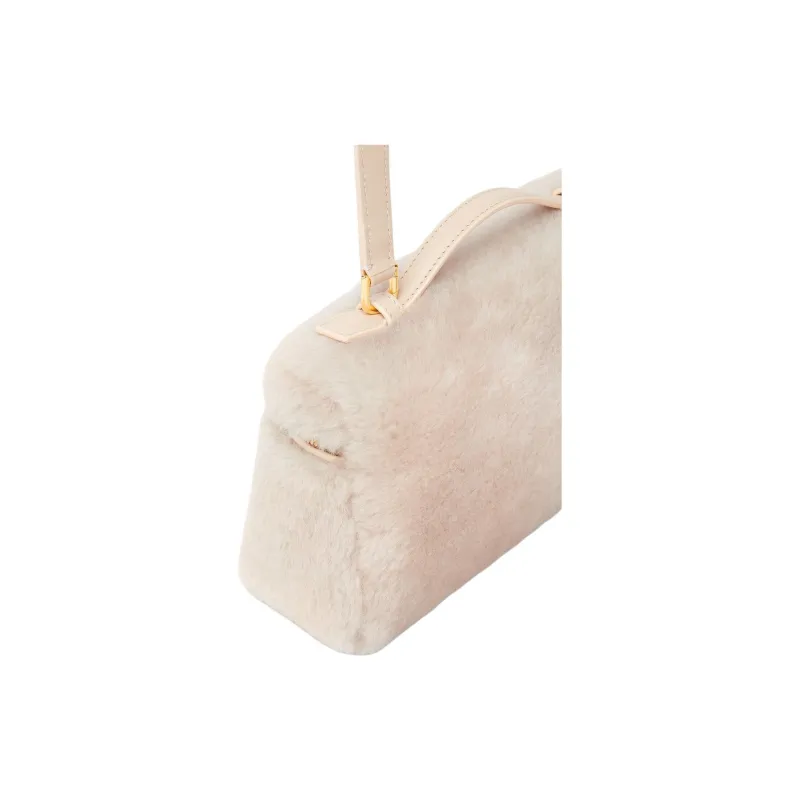 Loro Piana ExtraPocket Shearling Shoulder Bag Crossbody Bag Handbag Regular Women's Cream Honey-2