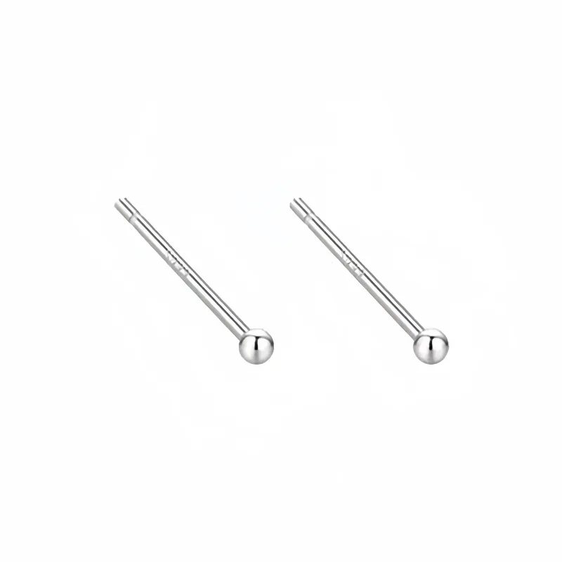 Mrs. Kra S990 Fine Silver Stud Earrings Unisex-4