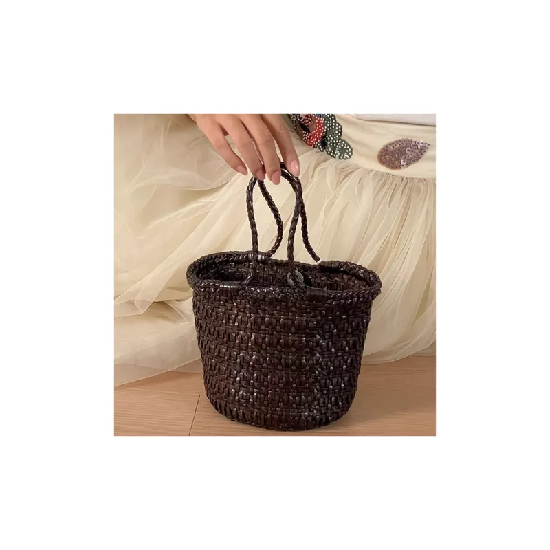 Dragon Diffusion Calfskin Handbag Regular Women's Brown-4
