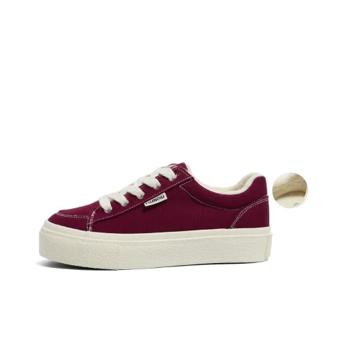 HUANQIU Anti-Slip And Wear-Resistant Height Increasing Low-Top Canvas Shoes Women's