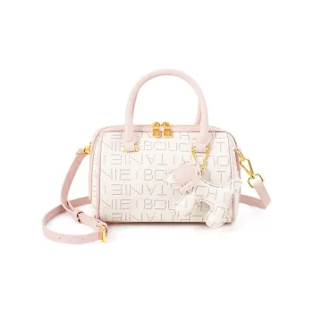 Vigno Synthetic Leather Shoulder Bag Crossbody Bag Handbag Regular Women's Pink White/Coffee