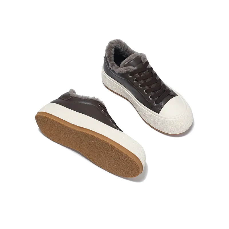 SELAIYA Thermal Low Top Skateboard Shoes Women's-4