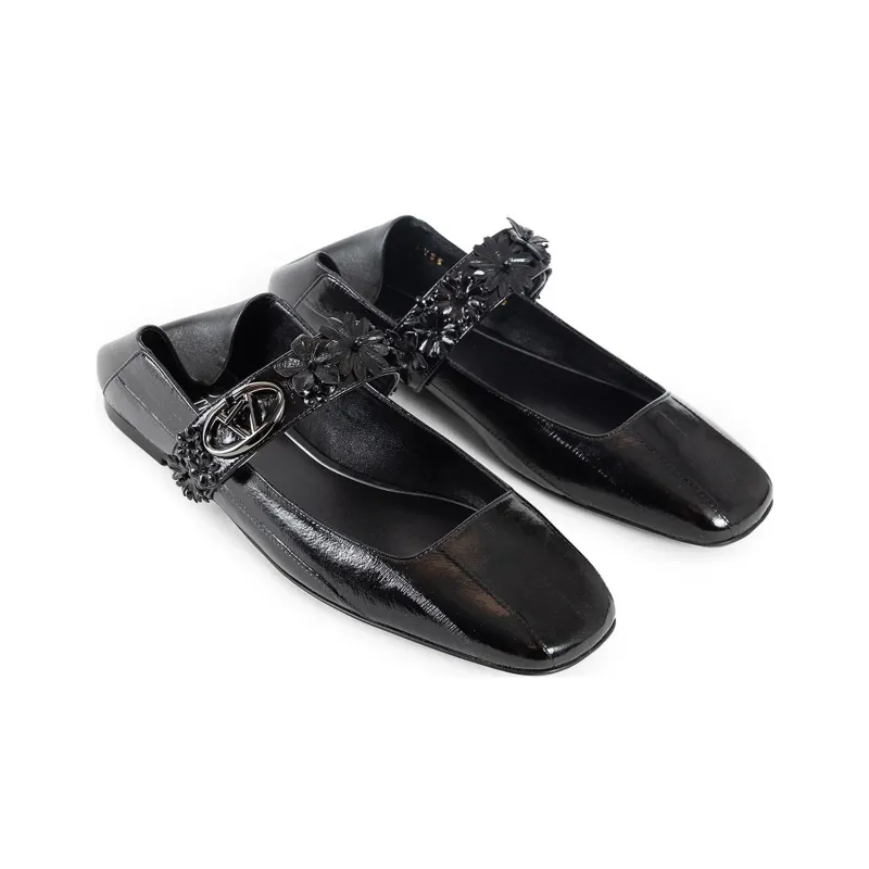 Valentino Vlogo Casual Single Shoes Women's Black-3