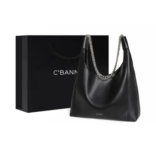 C°BANNER Cow Leather Underarm Tote Handbag, Shoulder Bag Regular Women's Black