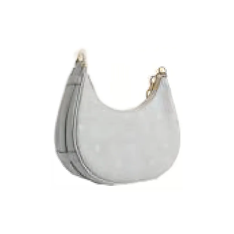 MCM Aren Visetos Nappa Leather Trim Hobo Bag, Shoulder Bag, Handbag Small Size Women's Gray-4