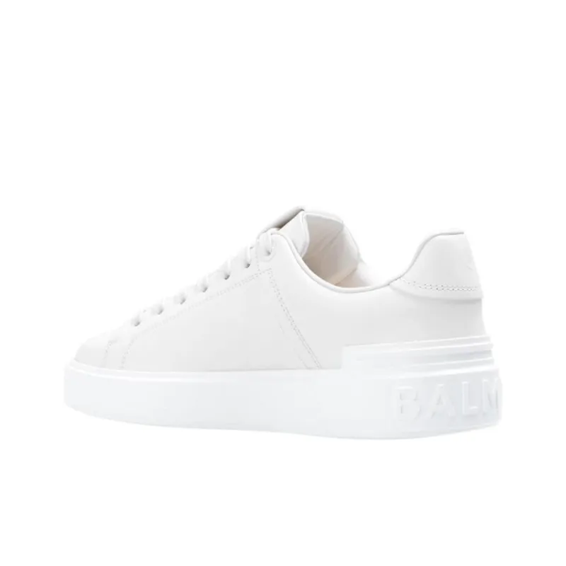 BALMAIN Low Top Skateboard Shoes Women's White-3