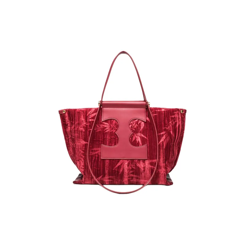 PAYOT Fabric Bonded Microfiber Synthetic Leather Wedding Bag One Shoulder Handbag Regular Women's Burgundy-0