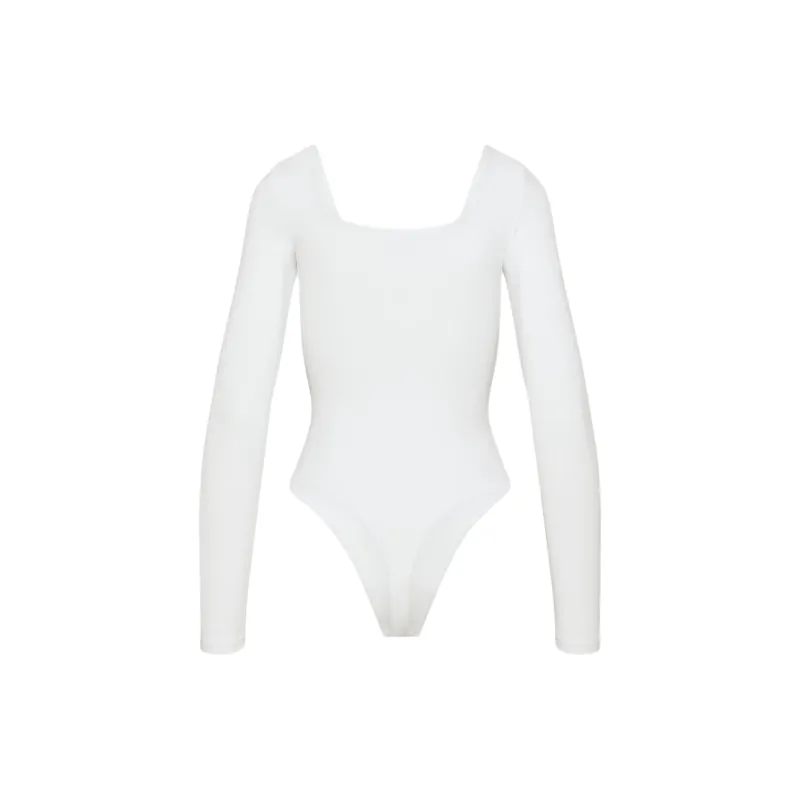 ARITZIA Contour Squareneck Longsleeve Bodysuit Bodysuits Women's BRIGHT WHITE/Bright White-1