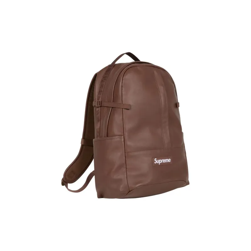 Supreme Leather Backpack Regular Unisex Brown-2