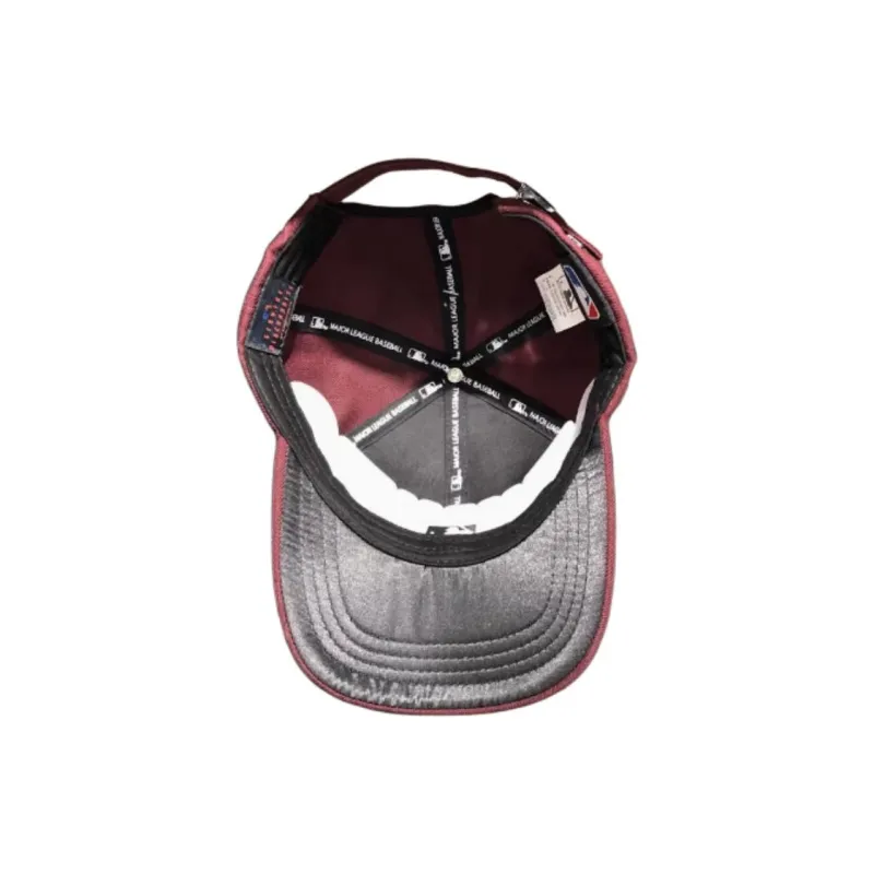 MLB Wool Acrylic Polyester Cotton Baseball Caps Unisex Burgundy-1