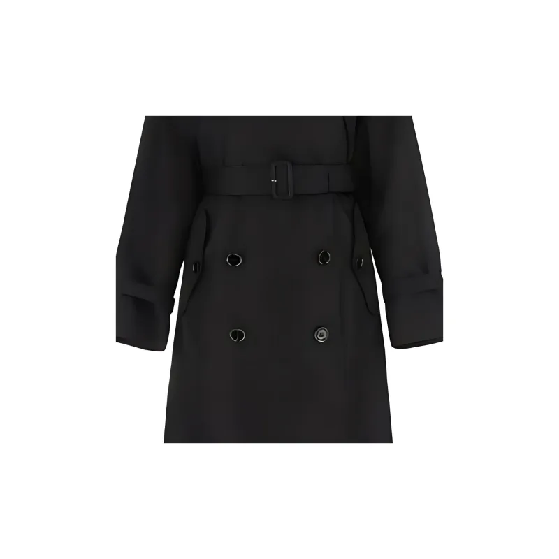 PRADA Double-Breasted Belted Long Sleeved Coat-7