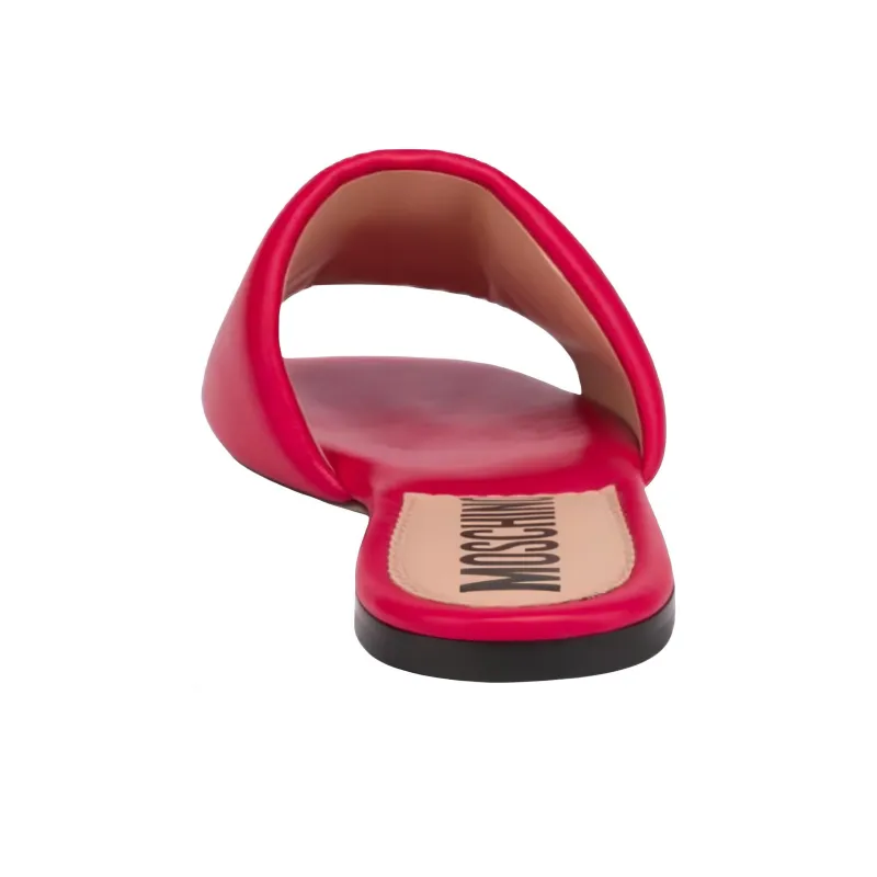 MOSCHINO Slide Slippers Women's Red-3