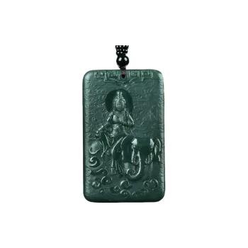 Jade Charm Yao Hetian Jade Necklaces Green Jade Men's