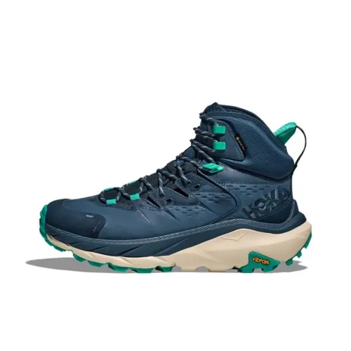 HOKA ONE ONE Kaha 2 Anti-Slip Wear-Resistant Mid-Top Hiking Shoes Men's Dark Blue