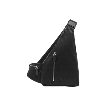 Valentino VLTN Leather Crossbody Bag Men's Black