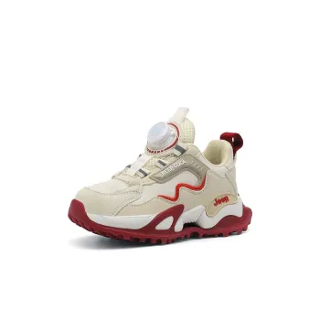 Jeep Durable Warm Low Top Kids' Running Shoes Beige Burgundy Kids'