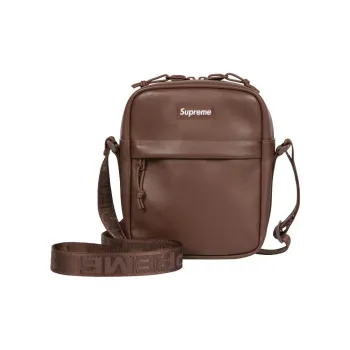 Supreme Cow Leather Crossbody Bag Shoulder Bag Regular Unisex Brown