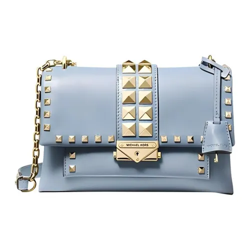 MICHAEL KORS Cece Leather Shoulder Bag, Crossbody Bag Medium Size Women's Blue