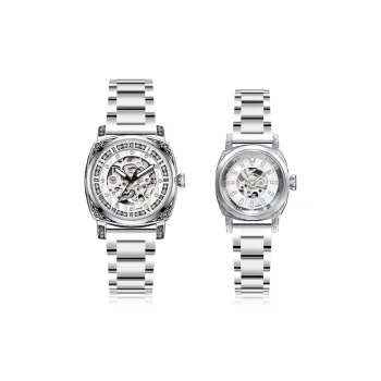 ABA Automatic Mechanical Movement Watch Unisex White Dial