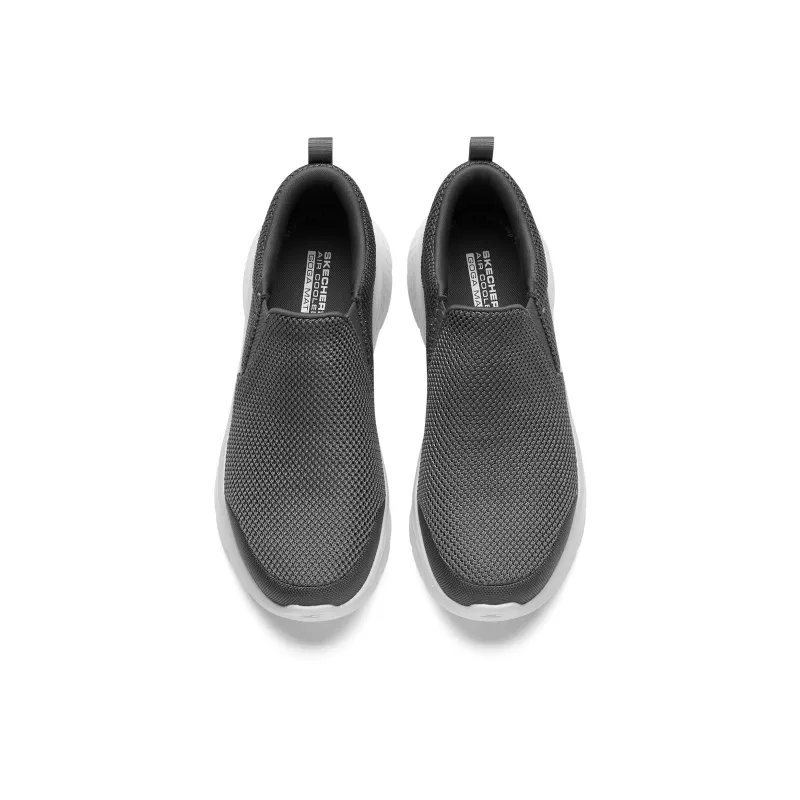 Skechers Go Walk Fle Anti-Slip Wear-Resistant Breathable Coverage Low-Top Casual Shoes Men's Gray White-9