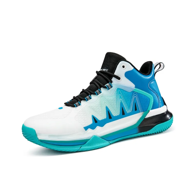 ANDEZHANMUSI Basketball Shoes Unisex High Top Iridescent Black/White Black Blue/Green Black Purple-9