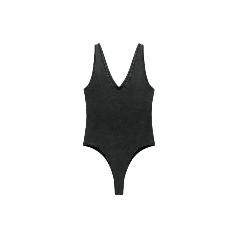 ZARA Bodysuits Women's Coal Gray-1