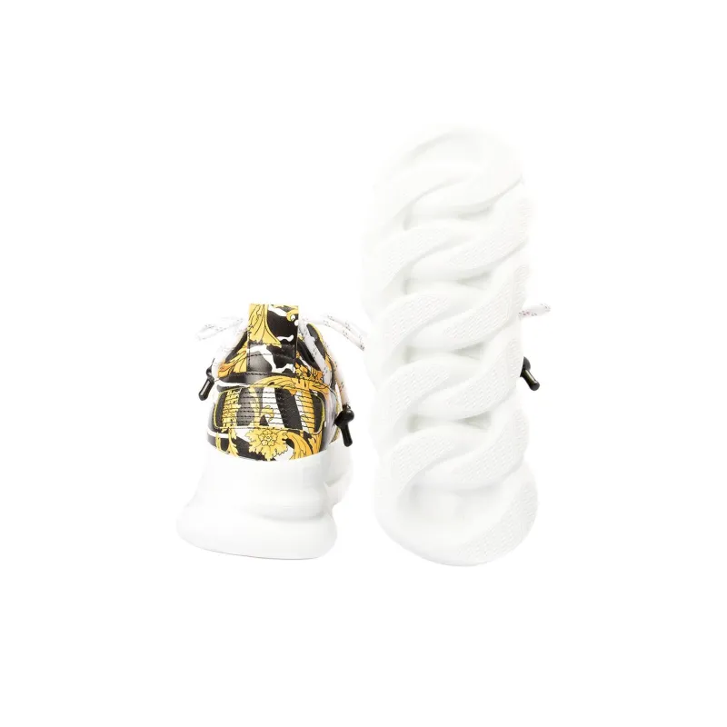 VERSACE Chain Reaction Low Top Casual Shoes 3.5cm Women's Yellow-4