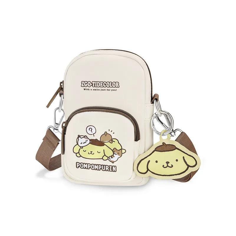 Hello Kitty Sanrio Series Polyester Cell Phone Pouch Crossbody Bags Women's White-9