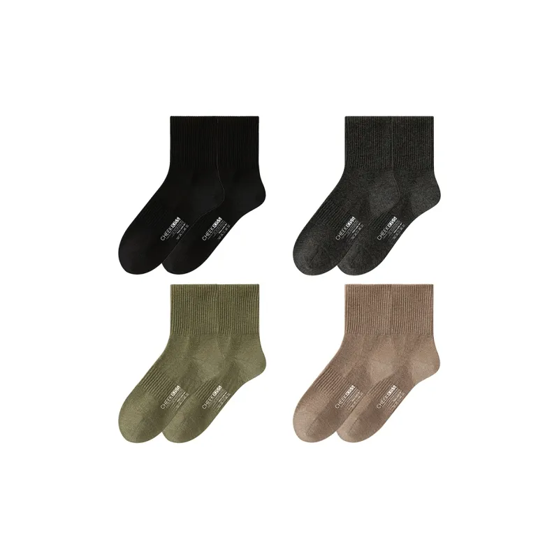 Cheekkiss Mid Calf Socks Women's 4 Pack-5