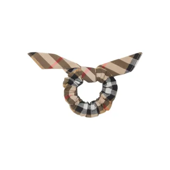 Burberry 100% Cotton Hair Ties Kids' Brown