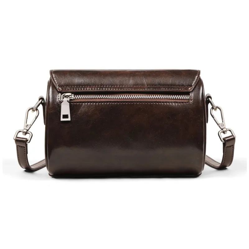 COMELY Cow Leather Patchwork Synthetic Leather Shoulder Bag Crossbody Bag Regular Women's Wine Coffee-4