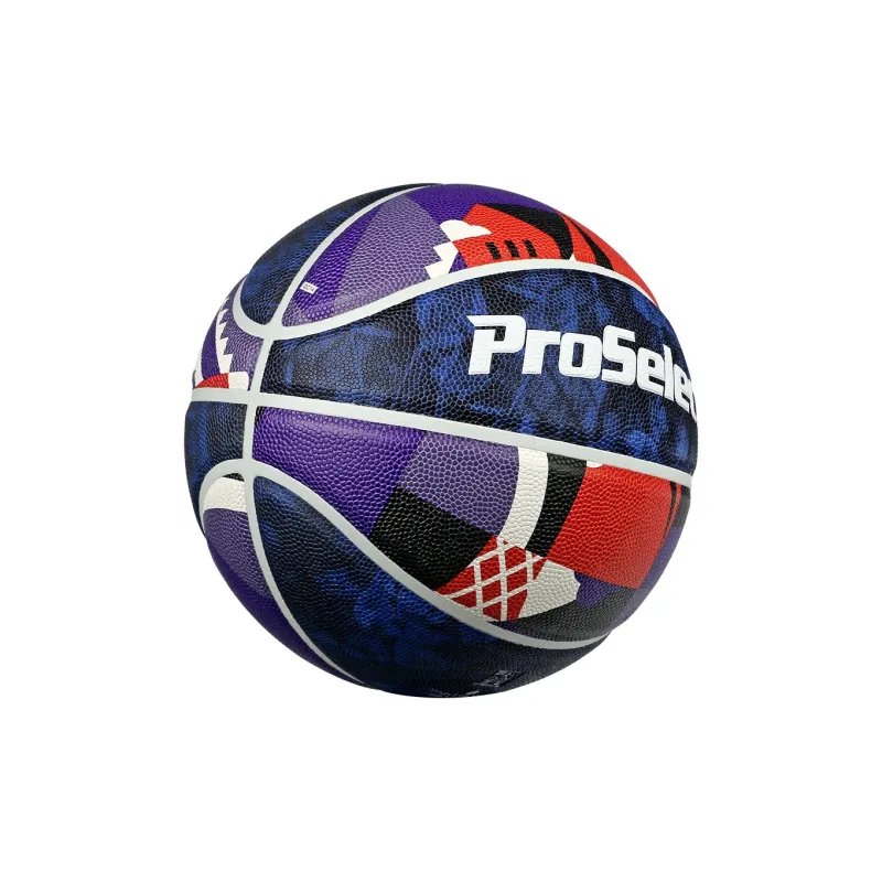 ProSelect PU Basketball Multicolor Patchwork Size 7 Training Competition Unisex-3