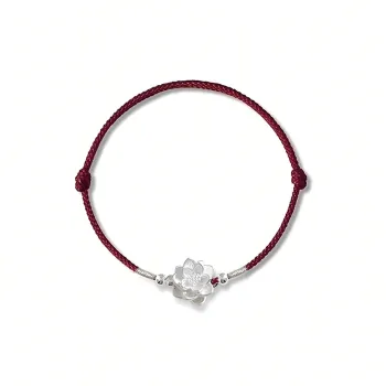 YUOFFICIAL 999 Fine Silver Hand Woven Adjustable Elegant And Versatile Individual Elegance Design Bracelets Women's