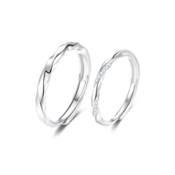 GLOIRE S999 Fine Silver Rings Unisex Love Confession Commute Versatile