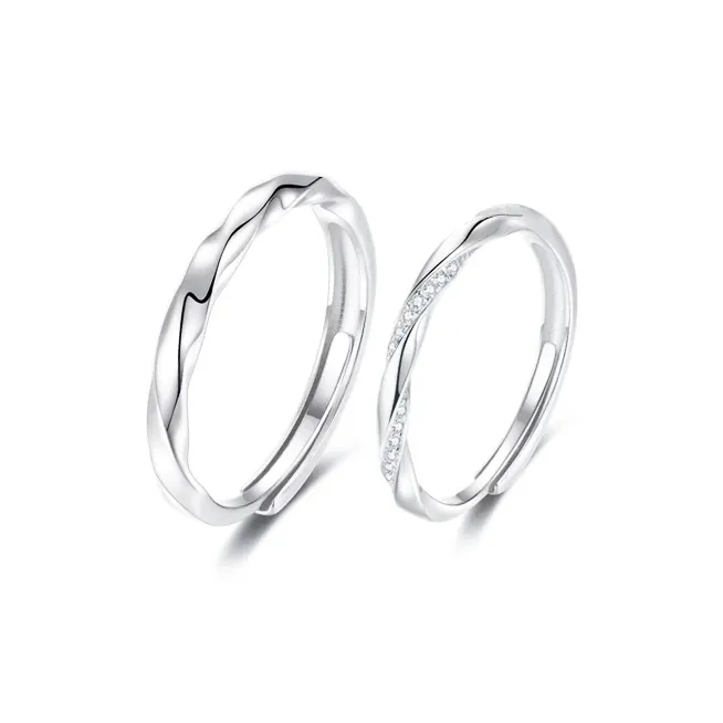 GLOIRE Zircon Rings Unisex Love Confession, Commute Versatility-0