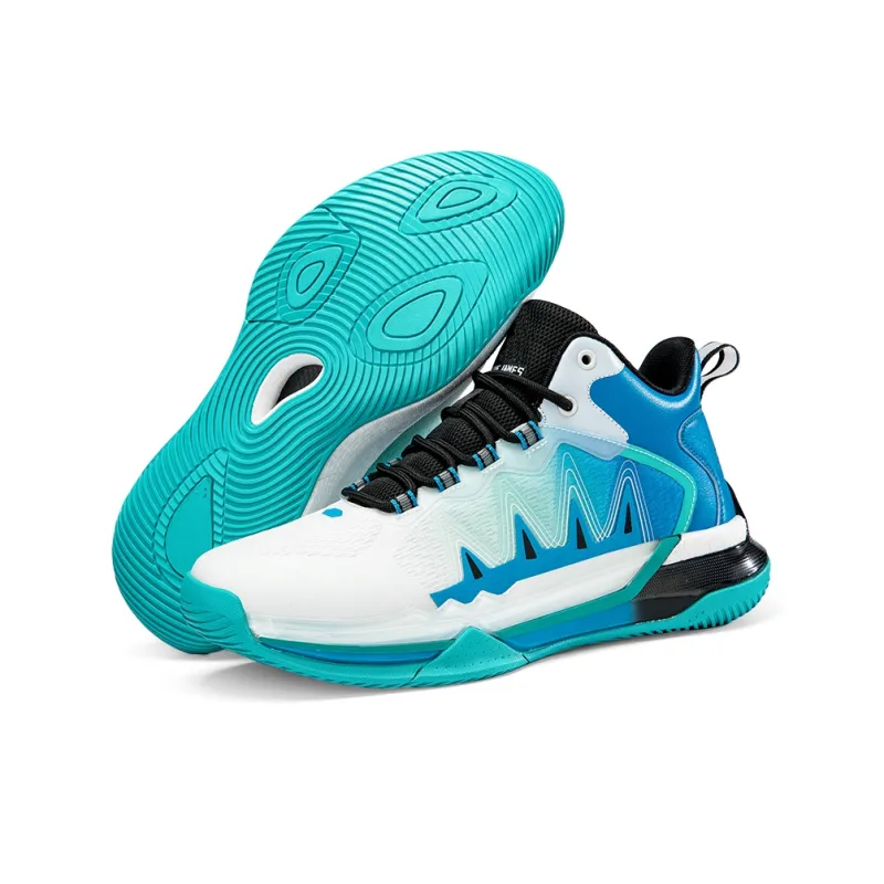 ANDEZHANMUSI Basketball Shoes Unisex High Top Iridescent Black/White Black Blue/Green Black Purple-11