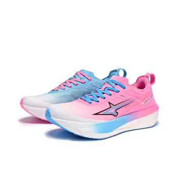 LEBUZHE Low Top Running Shoes Unisex Cherry Blossom Pink Sky Blue Mismatched