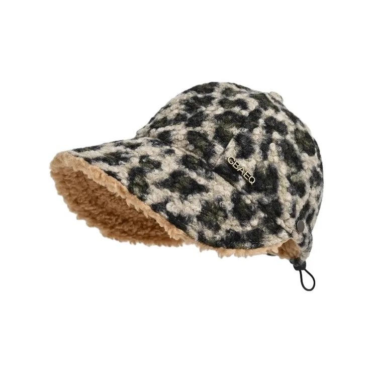 FREE RABBITⅡ Fall And Winter Advanced Wide Brim Appearance Slim Face Fleece Lined Warm Baseball Caps Unisex-3