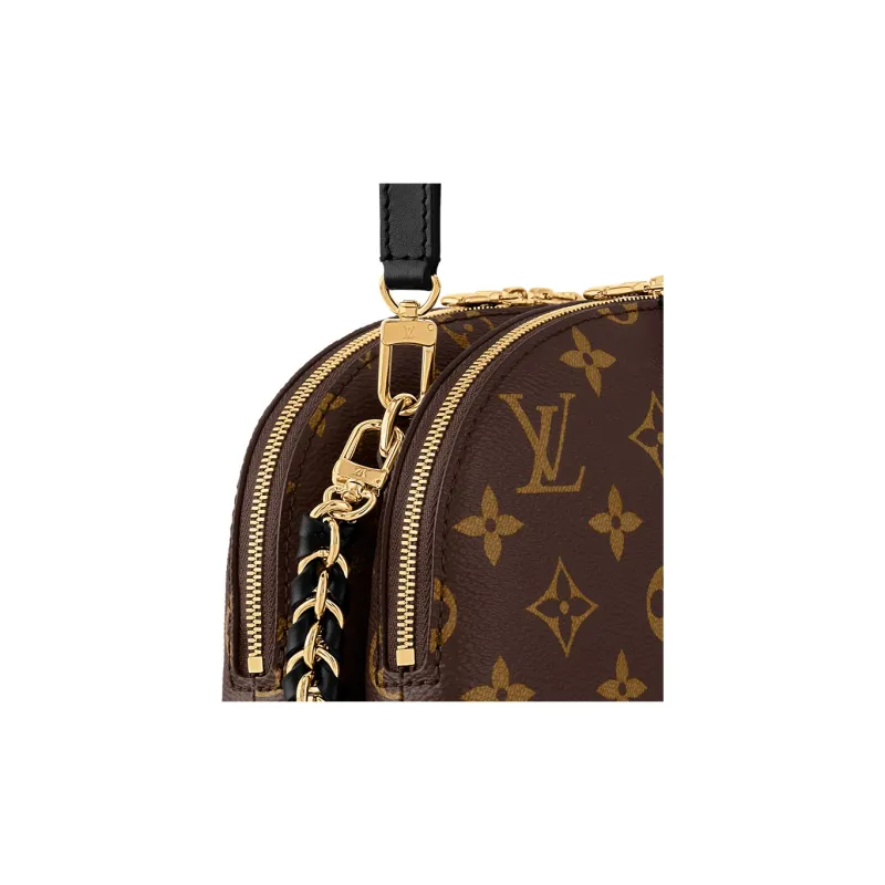 LOUIS VUITTON Be Alma Monogram Canvas Shoulder Bag Women's Black-3