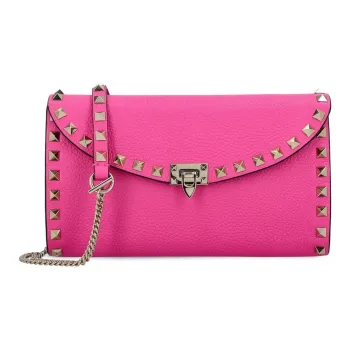 Valentino Leather Crossbody Bag Shoulder Bag Women's Rose Red