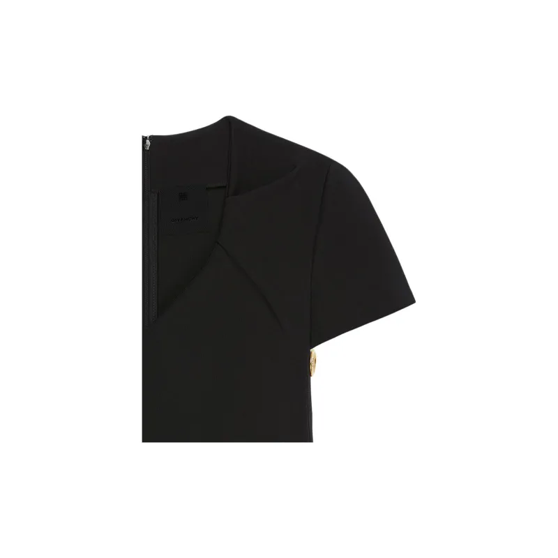 Givenchy V Neck Short Sleeved Mini Dress-4
