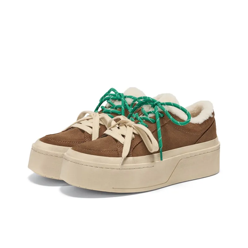 GG CC Skateboard Shoes Women's Low Top Khaki-2