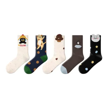 Primeet Mid Calf Socks Women's 5 Pack