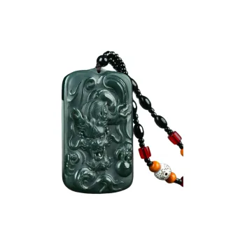 Jade Charm Yao Hetian Jade Necklaces Green Jade Unisex